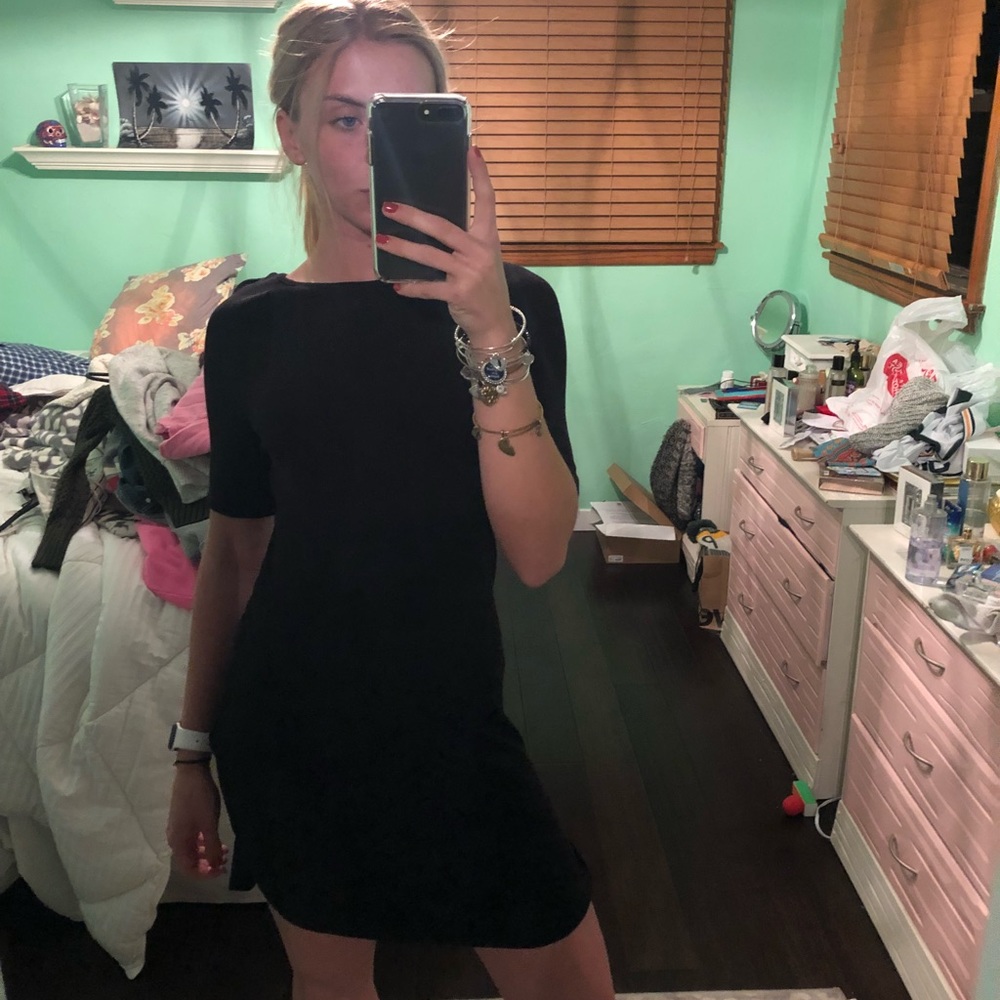 Black midi dress